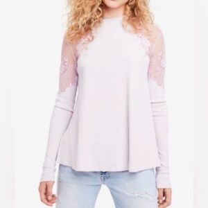 Free People Women’s Danielle Lace Top Small